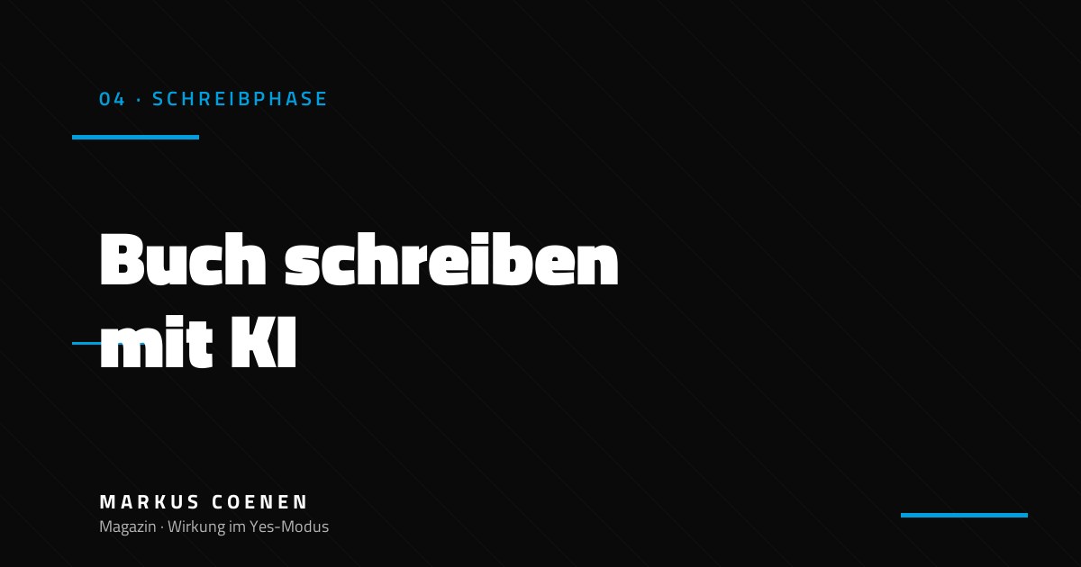Buch schreiben mit KI – Was geht, was nicht für Sachbuch-Autoren von Markus Coenen