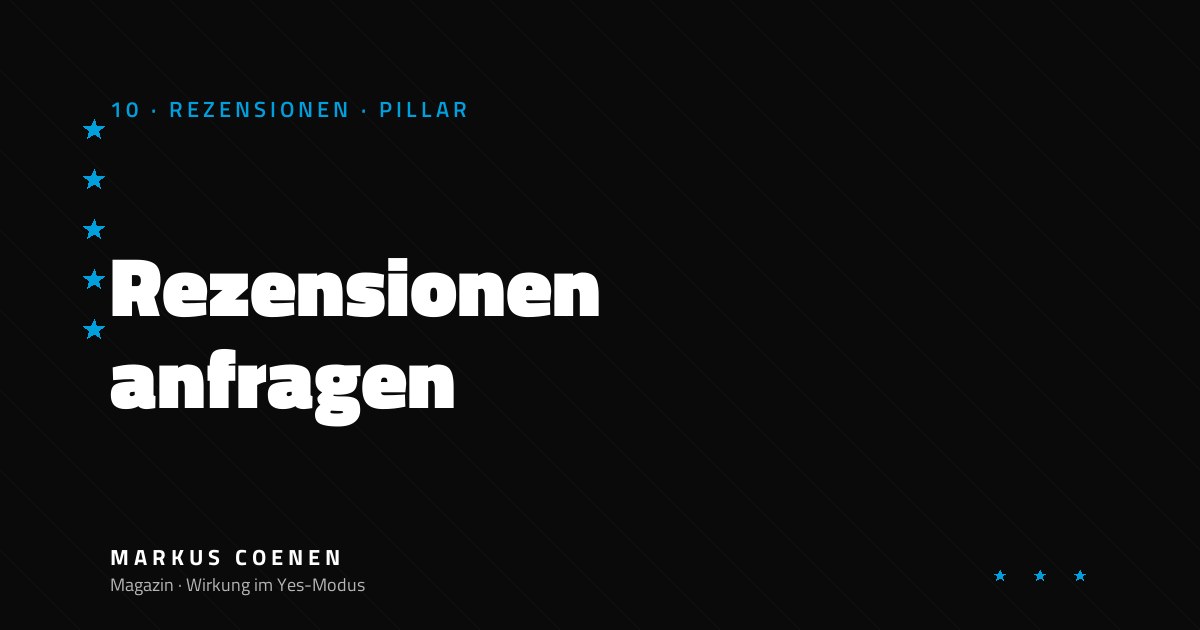 Rezensionen anfragen – Systematische Methodik für Sachbuch-Autoren von Markus Coenen